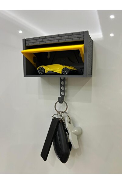 3D Dükkanı Garage Designed Keychain with Openable Moving Cover