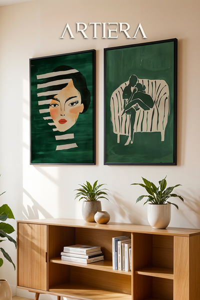 HİGUERA Αφηρημένο γυναικείο πορτρέτο και αίσθηση αγάπης στο κάθισμα Ελαιογραφ...