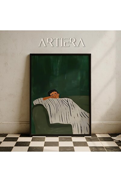 HİGUERA Αναψυχόμενος άντρας Αφηρημένο αντρικό πορτρέτο Ζωγραφική τοίχου με ξύ...