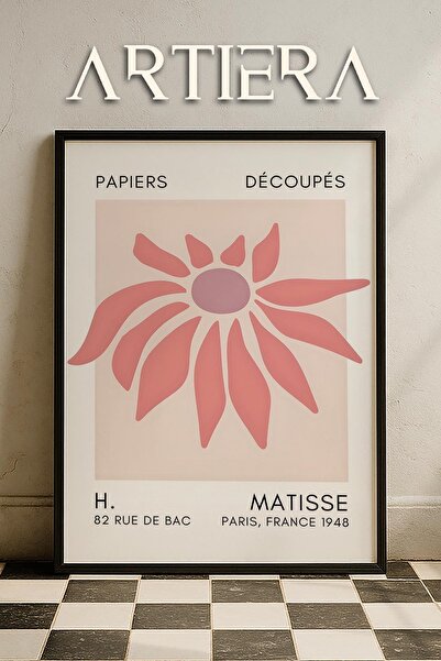 HİGUERA Σειρά Matisse Paper Cuttings Dusty Pink Abstract Flower Ζωγραφική τοί...