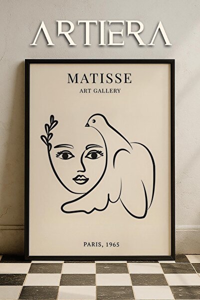 HİGUERA Matisse Paper Cuttings Picasso Abstract Γυναικεία σιλουέτα και πουλί ...