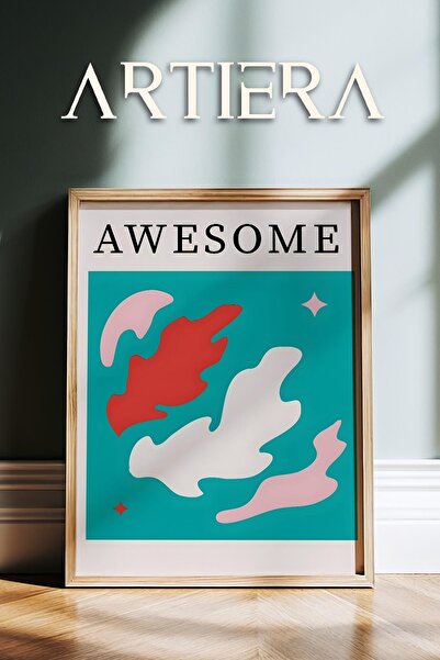 HİGUERA Matisse Paper Cuttings Abstract Series Turquoise AWESOME Τυπογραφία Ζ...