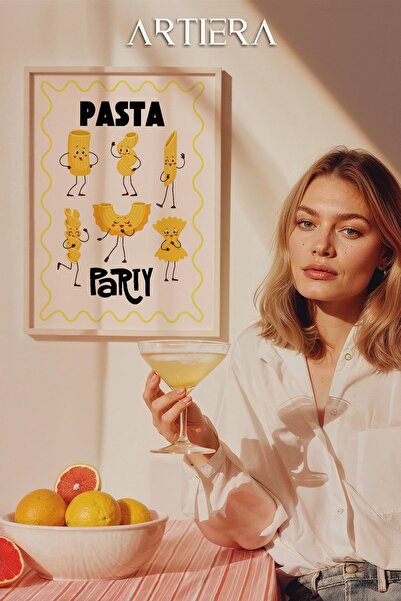 HİGUERA Τυπογραφία Μοντέρνα Μεσογειακή Ιταλική Ζωγραφική Κουζίνας με Ξύλινο Π...