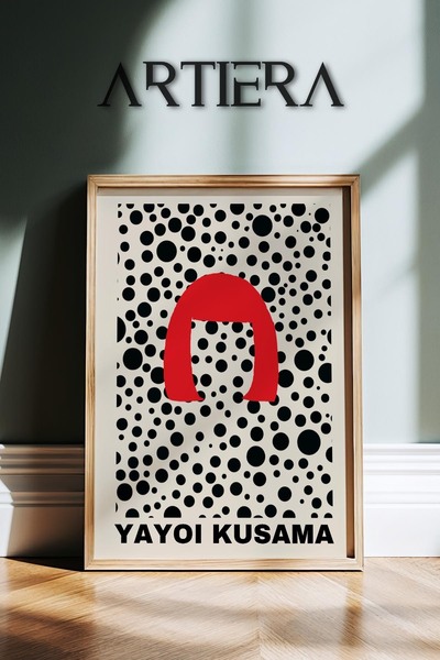 HİGUERA Yayoi Kusama celebru pictor femeie cu păr roșu Vintage Japandi Art Pi...