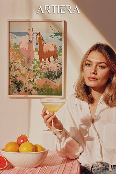 HİGUERA Πορτρέτο αλόγου Μοντέρνο μεσογειακό ιταλικό στυλ ζωγραφική κουζίνας μ...