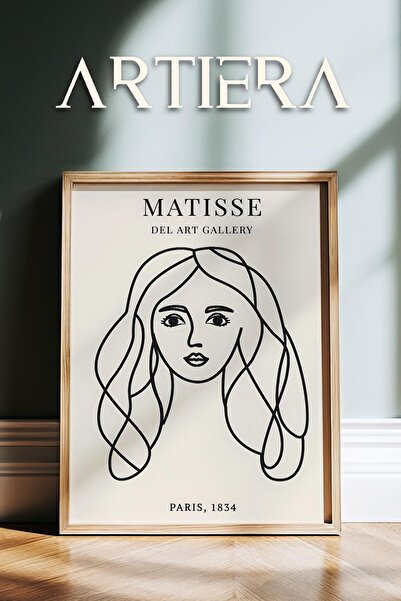 HİGUERA Matisse Paper Cuttings Minimalist Line Art Αισθητικό Γυναικείο Πορτρέ...