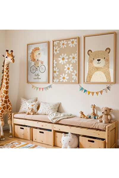 HİGUERA Σετ ζωγραφικής για παιδικό δωμάτιο και βρεφικό δωμάτιο με 3 τεμάχια π...