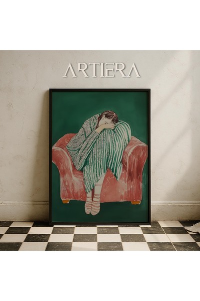 HİGUERA Αφηρημένο πορτρέτο γάτας σε κουβέρτα Πίνακας τοίχου με ξύλινο πλαίσιο