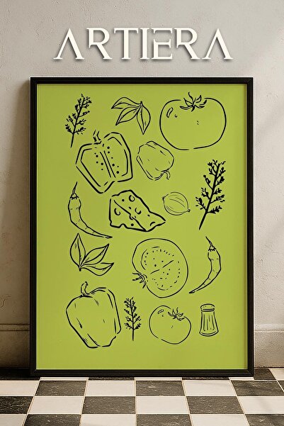 HİGUERA Λαχανικά - Μοντέρνο μεσογειακό ιταλικό στυλ Ξύλινο Πίνακας Κουζίνας, ...