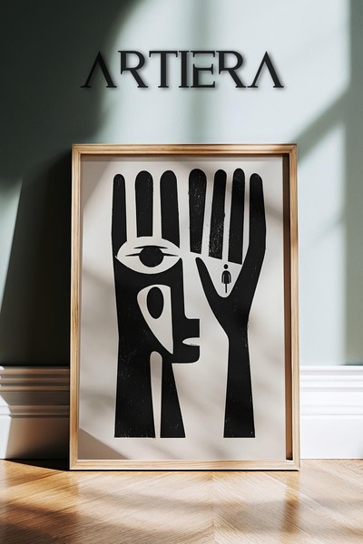 HİGUERA Ασπρόμαυρη αφηρημένη μοντέρνα σύγχρονη μινιμαλιστική τέχνη ζωγραφική ...