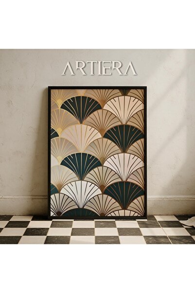 HİGUERA Βοτανικά μοτίβα Vintage Japandi Art Πίνακας τοίχου με φυσικό ξύλινο π...