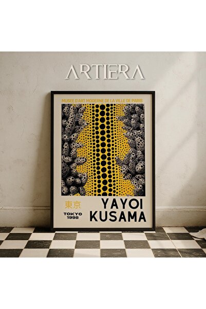 HİGUERA Yayoi Kusama Διάσημος Ζωγράφος Κίτρινο Σύγχρονο Μοντέρνο Vintage Ιαπω...