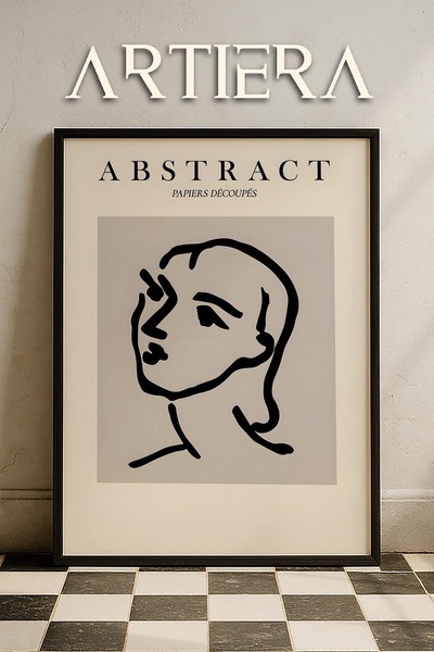 HİGUERA Matisse Paper Cuttings Minimalist Line Art Αισθητικό Γυναικείο Πορτρέ...