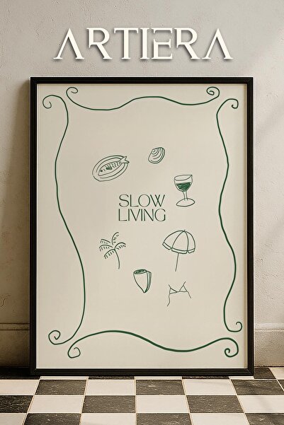 HİGUERA Τυπογραφία Μοντέρνα Μεσογειακή Ιταλική Ζωγραφική Κουζίνας με Ξύλινο Π...