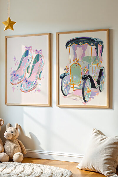 HİGUERA 2 τεμάχια Πριγκίπισσα με θέμα την ελαιογραφία Feel Girl Παιδικό δωμάτ...