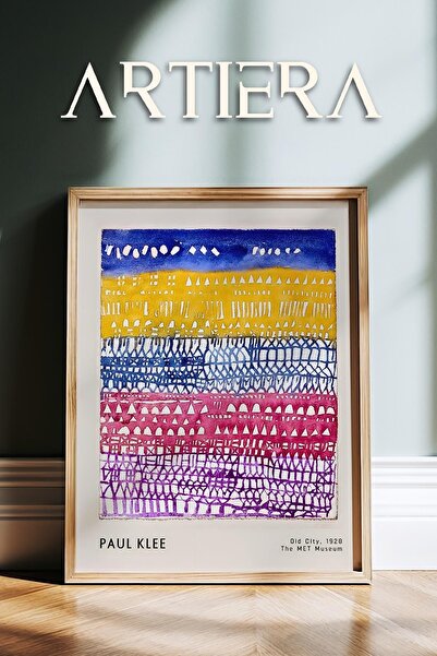 HİGUERA Paul Klee (1879-1940) Παλιά Πόλη 1928 Ακουαρέλα Ζωγραφική τοίχου με φ...