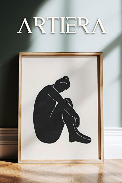 HİGUERA Σειρά Matisse Paper Cuttings Μαύρη μινιμαλιστική γυναικεία φιγούρα ζω...