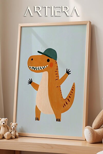 HİGUERA Διακόσμηση παιδικού δωματίου με θέμα τον δεινόσαυρο με χαρούμενο καπέ...