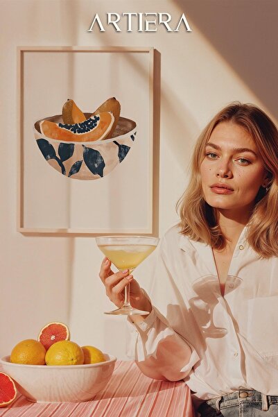 HİGUERA Fruits - Μοντέρνο μεσογειακό ιταλικό στυλ Ξύλινο τραπέζι κουζίνας, Δι...