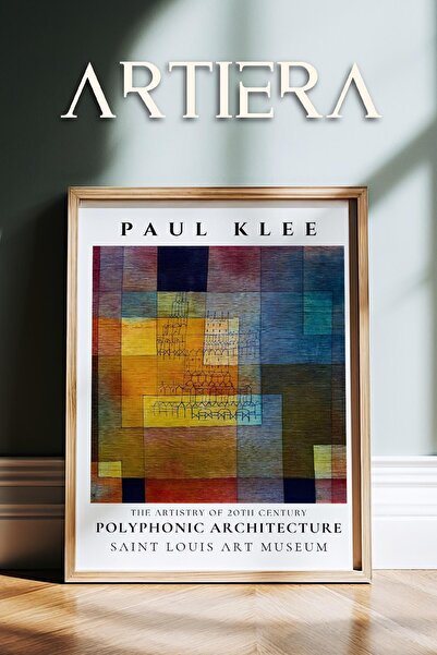 HİGUERA Paul Klee (1879-1940) Πολυφωνική Αρχιτεκτονική Ακουαρέλα Ζωγραφική το...