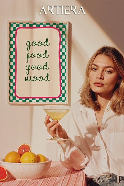 HİGUERA Τυπογραφία Μοντέρνα Μεσογειακή Ιταλική Ζωγραφική Κουζίνας με Ξύλινο Π...