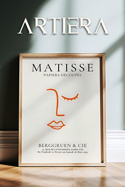 HİGUERA Matisse Paper Cutouts Μινιμαλιστικό Γυναικείο Πρόσωπο Αφηρημένη Γραμμ...