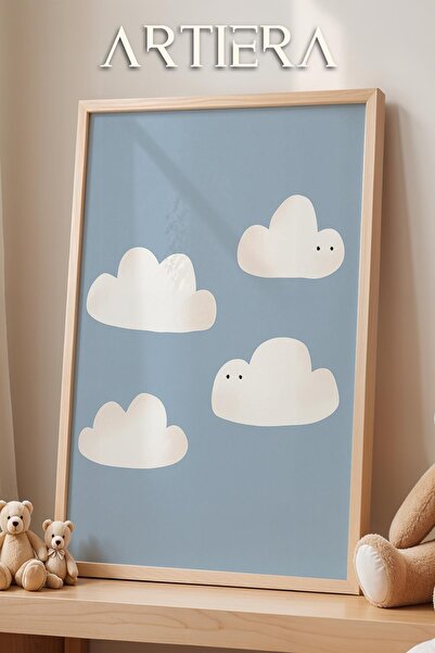 HİGUERA Cute Clouds Blue Sky με φόντο Διακόσμηση αγοριού για παιδικό δωμάτιο ...