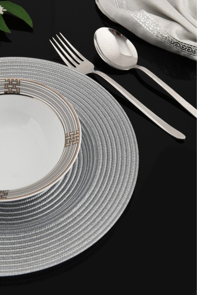 KÜRE CAM ABAJURS 33 Cm 6'lı Cam Supla Seti Gümüş