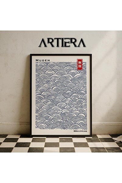 HİGUERA Mugen Infinity – Μοντέρνα Ιαπωνική Τέχνη Seigaiha Ζωγραφική τοίχου με...