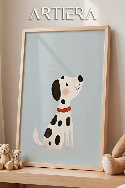 HİGUERA Cute Dog Blue Animal Themed Baby Boy Διακόσμηση παιδικού δωματίου Ζωγ...