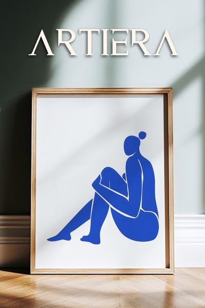 HİGUERA Σειρά Matisse Paper Cuttings Μινιμαλιστική Γυναικεία Φιγούρα Κοβαλτίο...