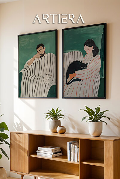 HİGUERA Ζωγραφική τοίχου με θέμα την αγάπη των ζώων σε σμαραγδένιες πράσινες ...