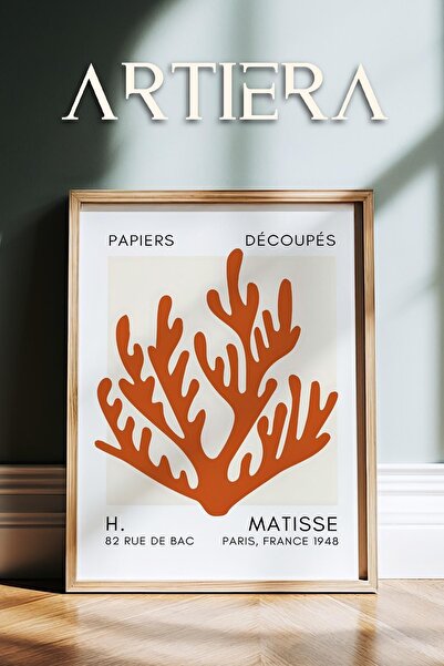 HİGUERA Σειρά Matisse Paper Cuttings Terracotta Coral Branch Ζωγραφική τοίχου...
