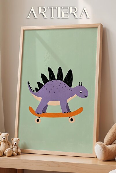 HİGUERA Διακόσμηση παιδικού δωματίου με θέμα το σκούτερ με πράσινο φόντο Ζωγρ...