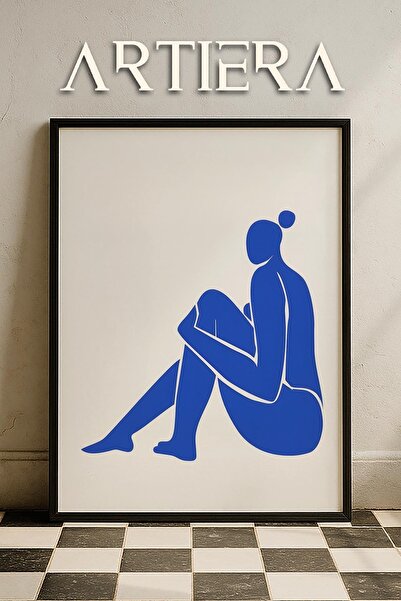 HİGUERA Σειρά Matisse Paper Cuttings Μινιμαλιστική Γυναικεία Φιγούρα Κοβαλτίο...