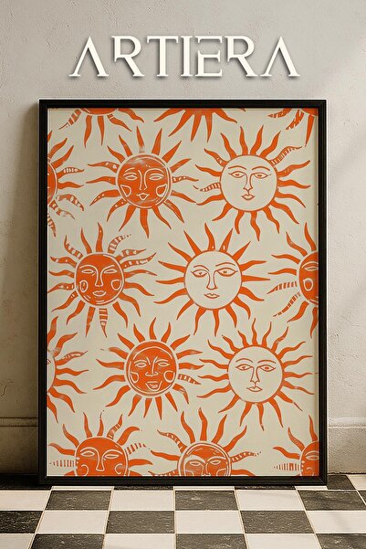 HİGUERA Retro Suns Μεσογειακό ιταλικό στυλ Ξύλινο τραπέζι κουζίνας με πλαίσιο...