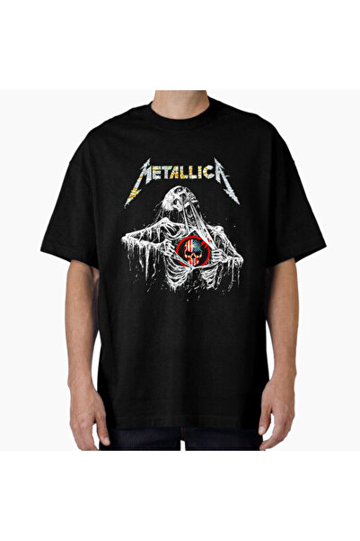 COMVİCHO تي شيرت مطبوع بتصميم MetallicaDTF06 للجنسين