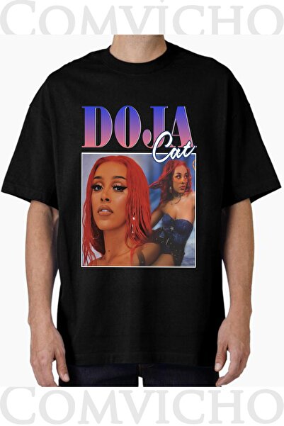 COMVİCHO تي شيرت مطبوع بتصميم Doja Cat V2 للجنسين