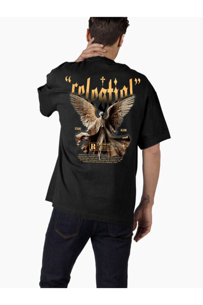 COMVİCHO تي شيرت كبير الحجم مطبوع بتصميم streetwear87 للجنسين