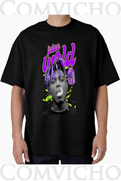COMVİCHO Unisex Juice Vrld V4 Design Printed Oversize T-Shirt
