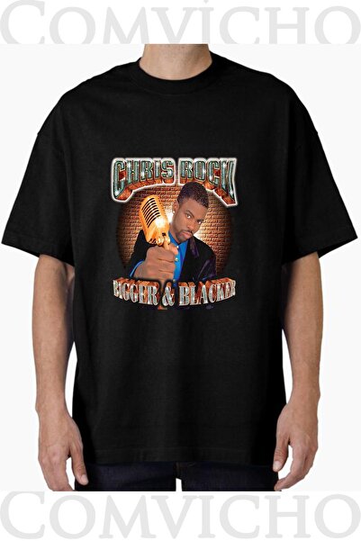 COMVİCHO تي شيرت مطبوع بتصميم كريس روك v1 للجنسين