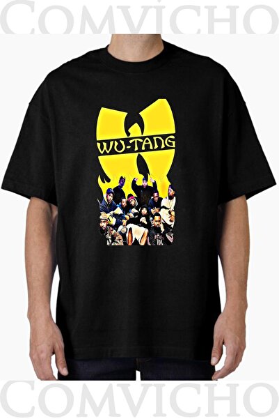 COMVİCHO تي شيرت مطبوع بتصميم Wu Tang v1 للجنسين