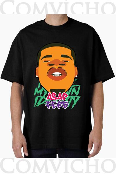 COMVİCHO تي شيرت مطبوع بتصميم Asap Ferg للجنسين