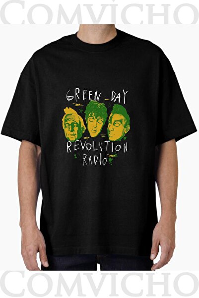 COMVİCHO تي شيرت مطبوع بتصميم Green Day v3 للجنسين