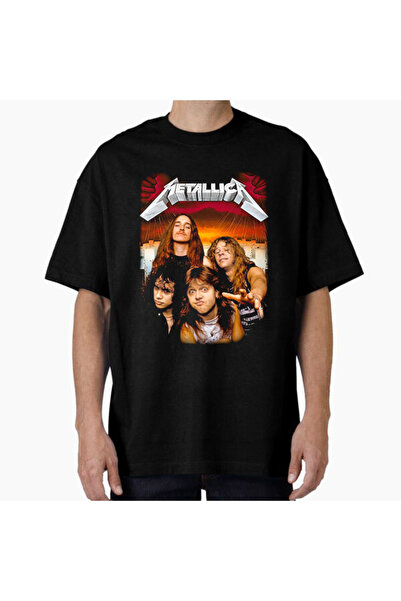 COMVİCHO تي شيرت مطبوع بتصميم ميتاليكA03DTF للجنسين