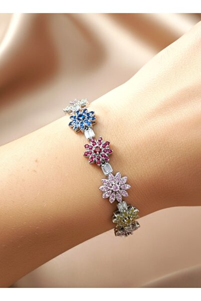 AURA Çiçek Zirkon Taşlı Bileklik