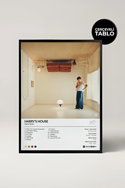 House Gorgeous Pictură cu poster Spotify cu designul albumului Harry Styles H...