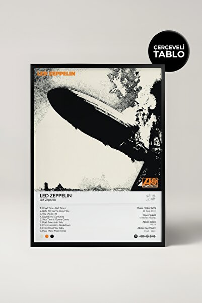 House Gorgeous Album Led Zeppelin I Pictură cu design de album înrămată