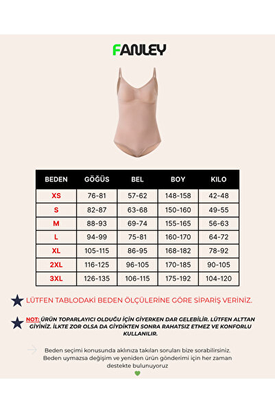 FANLEY Women's Waist Slimming Beige Seamless Corset – Comfortable, Strapless, Snap Fastener, Body Shaping Bodysuit