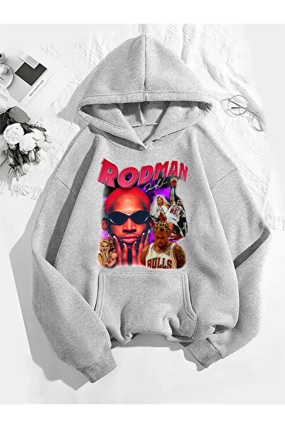 COMVİCHO سويت شيرت رودمان v1 مطبوع باللون الرمادي